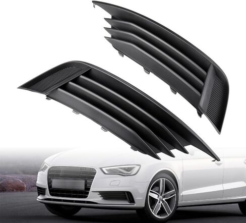 Astra Depot Compatible for 2013-2017 Audi A3 S3 Left Right Black Front Bumper Grille w/o Fog Light Hole AU1038141 AU1039141 in Saudi Arabia