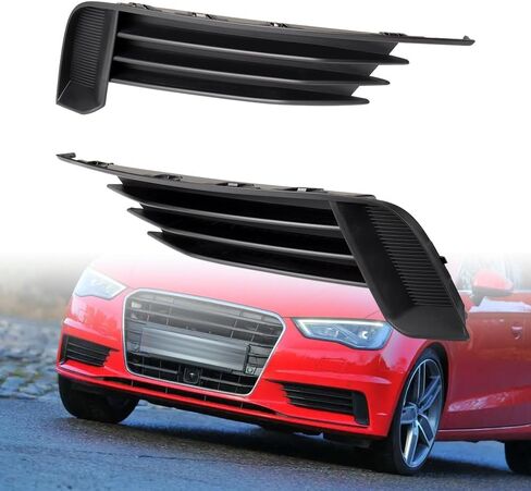 Astra Depot Compatible for 2013-2017 Audi A3 S3 Left Right Black Front Bumper Grille w/o Fog Light Hole AU1038141 AU1039141 in Saudi Arabia