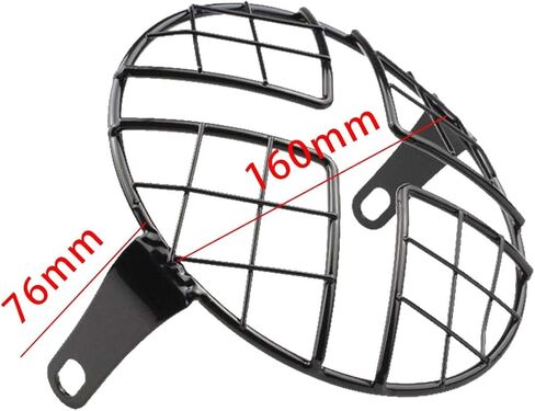 العالمي 5.75 بوصة دراجة نارية العلوي شواء الحرس استبدال غطاء خفيف معدني مستدير X على شكل صافي ملحق واقية in Kuwait