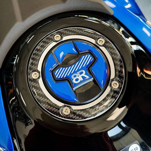 Resin Bike Motorbike 3D Stickers Compatible with Suzuki GSX 8R 2024-2026 Blue. Bike Tank Cap Protection from Impact and Scratches. Sticker 3D Resin Made in Italy in Saudi Arabia