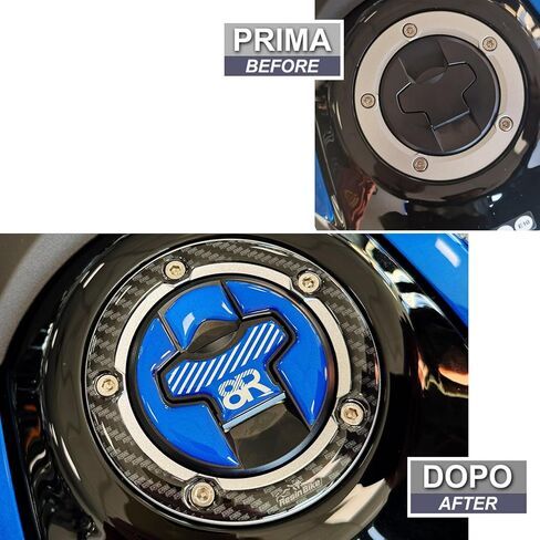 Resin Bike Motorbike 3D Stickers Compatible with Suzuki GSX 8R 2024-2026 Blue. Bike Tank Cap Protection from Impact and Scratches. Sticker 3D Resin Made in Italy in Saudi Arabia