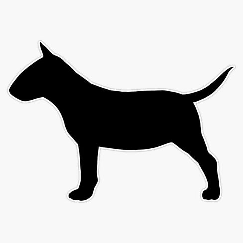 MAGNET Miniature Bull Terrier Silhouette(S) Magnetic Sticker Vinyl Waterproof Magnet Decal Car 5" in Saudi Arabia