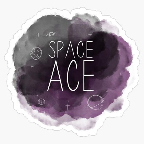 MAGNET Space Ace - Asexual Pride Magnetic Vinyl Sticker Decal Magnet 5" in Saudi Arabia