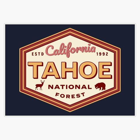 Tahoe National Forest California Window Water Bottle Bumper Sticker Decal 5" in Saudi Arabia
