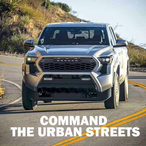 شبكة أمامية متوافقة مع تاكوما 2024+، شبكة علوية باللون الأسود غير اللامع، مادة ABS، ملاءمة خاصة للمركبة مع مصابيح LED للطرق الوعرة in Kuwait