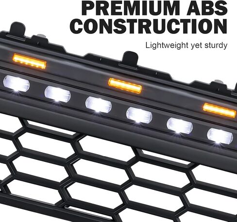 شبكة أمامية متوافقة مع تاكوما 2024+، شبكة علوية باللون الأسود غير اللامع، مادة ABS، ملاءمة خاصة للمركبة مع مصابيح LED للطرق الوعرة in Kuwait