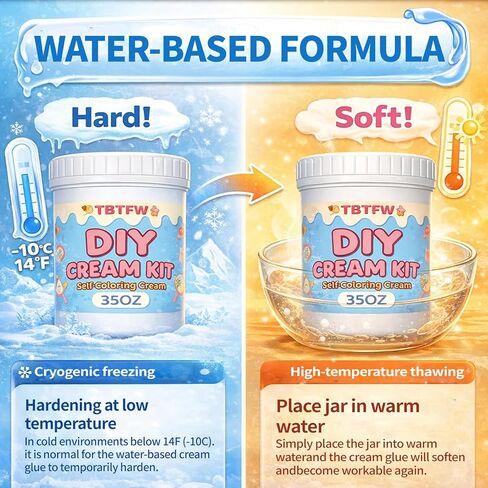 غراء كريمي 35 أونصة، مجموعة غراء كريمة مخفوقة بيضاء، مع 12 صبغة ملونة، 100 كيس أنابيب، 23 فوهة، شريط واحد وملعقة سيليكون، تستخدم في أعمال الديكور in Kuwait