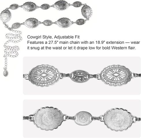 مجموعة إكسسوارات زي رعاة البقر وراعية البقر للنساء والفتيات المراهقات - طقم غربي مكون من 5 قطع مع حزام سلسلة كونكو، ومنديل، وشارة، ونظارات شمسية، وأقراط بانغ للهالوين أو الحفلات in Kuwait