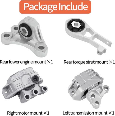 4Pcs Engine Mounts & Transmission Mount Set Compatible with 2016-2018 Fiat 500X 2015-2020 Renegade 2.4L 2017-2020 Compass 2015-2018 R-am promaster City Engine Motor Mount 68363756AA in Kuwait
