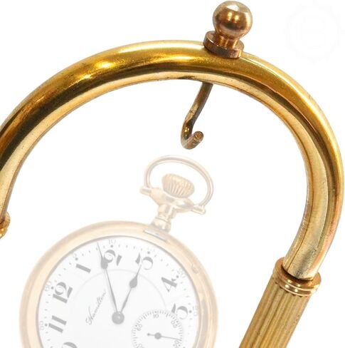 Pocket Watch Display Stand Full Arch Gold Plated Metal Holder for Pocket Watches, Antique Clocks, & Collectibles -Brass-Gold Plated ( Watch Not Included ) in Kuwait
