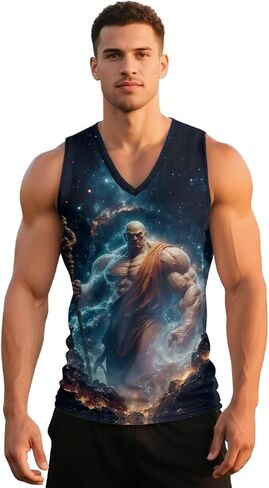 قمصان رياضية بدون أكمام للرجال، قمصان بدون أكمام للعضلات للرجال، قمصان مقصوصة برقبة على شكل حرف V للجري على الشاطئ والجيم in Kuwait