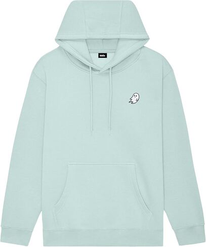 DALIX Ghost Embroidery Relaxed Hoodie Soft Fleece Sweatshirt Drawcord Fit Lounge Mens in Saudi Arabia