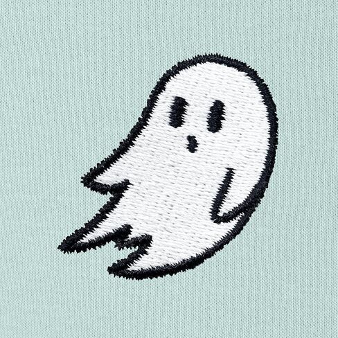 DALIX Ghost Embroidery Relaxed Hoodie Soft Fleece Sweatshirt Drawcord Fit Lounge Mens in Saudi Arabia