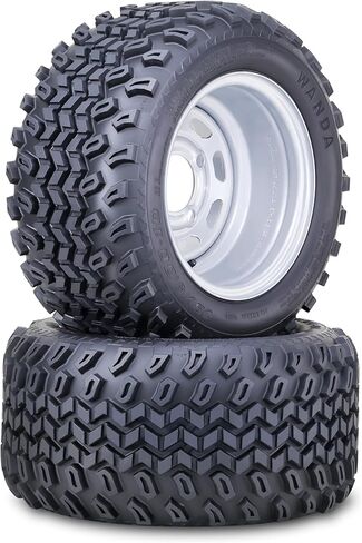 WANDA Golf Cart Tire Wheel Assembly 23X10.5-12 with 4 Lugs on 4" PCD ET-15.5 Silver Wheel-10143, PK 2 in Saudi Arabia