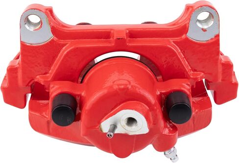 TRQ Front Brake Caliper Set Painted Red Brackets Compatible with 2010 Audi A3 2010-2015 TT Quattro 2012-2019 Volkswagen Beetle 2010-2014 Golf 2008-2013 GTI 2005-2017 Jetta 2006-2010 Passat in Saudi Arabia
