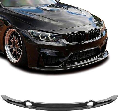 متوافق مع/بديل للشفة الأمامية المصد، TC2 Style PU Front Lip Splitter أسود، يناسب 2015 2016 2017 2018 2019 BMW F80 M3 Sedan، F82 M4 Coupe in Kuwait