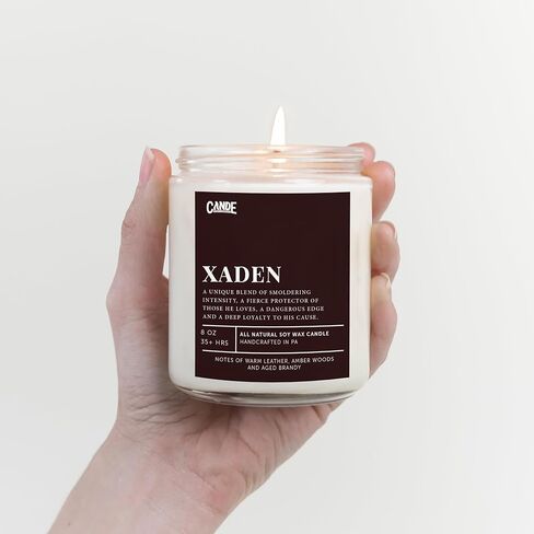 CANDECraftCo Bookish Gifts for Women – Scented Candle for Readers – Cozy Book-Themed Literary Gifts for Friends on Birthday - Xaden in Saudi Arabia