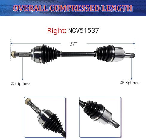 MAXFAVOR CV Axle Front Left Right Side Compatible With 2002 2003 2004 2005 2006 2007 Mitsubishi Lancer ES LS DE 2.0L,CV Joint Shaft Assembly in Saudi Arabia