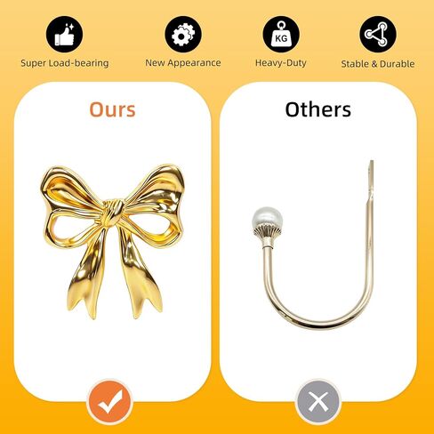 قطعتان من ستائر القوس الذهبية معقودات للجدار - حامل ستارة معدني شديد التحمل مثبت على الحائط للستائر نافذة ديكور المنزل in Kuwait