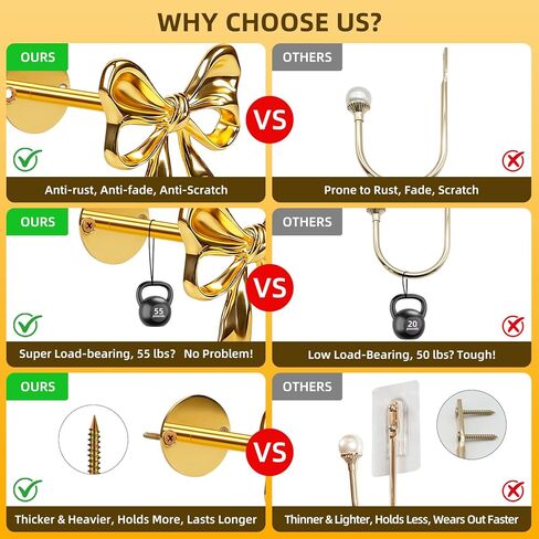 قطعتان من ستائر القوس الذهبية معقودات للجدار - حامل ستارة معدني شديد التحمل مثبت على الحائط للستائر نافذة ديكور المنزل in Kuwait
