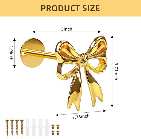 قطعتان من ستائر القوس الذهبية معقودات للجدار - حامل ستارة معدني شديد التحمل مثبت على الحائط للستائر نافذة ديكور المنزل in Kuwait