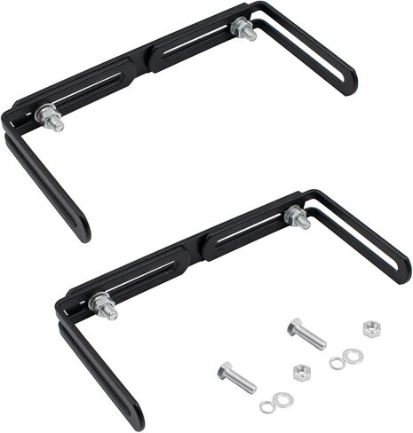 SnowTing 2 Sets Adjustable Universal Mounting Bracket for CB/Ham Radio & Scanners Adjust from 6.3" to 10.6" in Width, Black CB Radio Mount in Kuwait