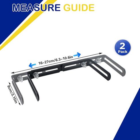 SnowTing 2 Sets Adjustable Universal Mounting Bracket for CB/Ham Radio & Scanners Adjust from 6.3" to 10.6" in Width, Black CB Radio Mount in Kuwait