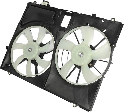 Radiator Cooling Fan Assembly Compatible with 2004-2006 for Lexus for RX330 3.3L, Black&White Radiator Fan Direct Fit Replacement for Engine Cooling Fan in Saudi Arabia