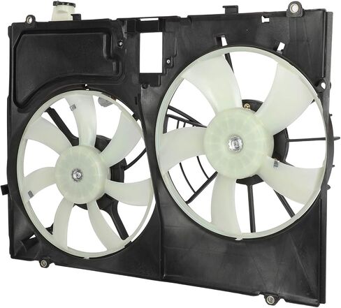 Radiator Cooling Fan Assembly Compatible with 2004-2006 for Lexus for RX330 3.3L, Black&White Radiator Fan Direct Fit Replacement for Engine Cooling Fan in Saudi Arabia