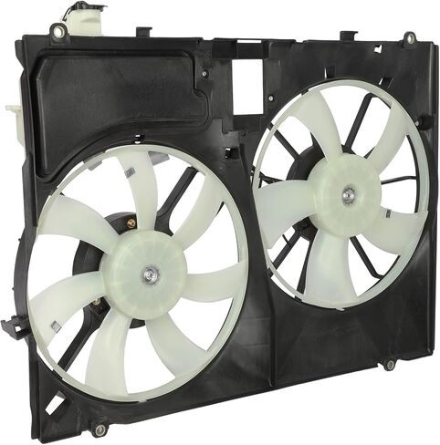 Radiator Cooling Fan Assembly Compatible with 2004-2006 for Lexus for RX330 3.3L, Black&White Radiator Fan Direct Fit Replacement for Engine Cooling Fan in Saudi Arabia