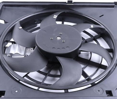 Radiator Cooling Fan Assembly Compatible with 2000 for BMW for 323Ci 2.5L 1999-2001 for BMW for 323i 2.5L 2001-2005 for BMW for 320i 2.2L, Black Radiator Fan Replacement for Engine Cooling Fan in Saudi Arabia
