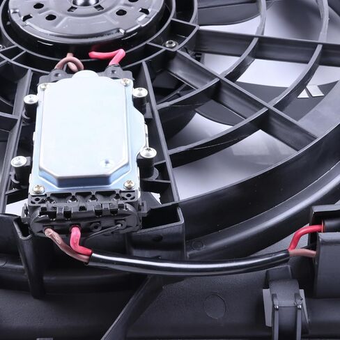 Radiator Cooling Fan Assembly Compatible with 2000 for BMW for 323Ci 2.5L 1999-2001 for BMW for 323i 2.5L 2001-2005 for BMW for 320i 2.2L, Black Radiator Fan Replacement for Engine Cooling Fan in Saudi Arabia