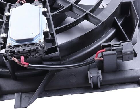 Radiator Cooling Fan Assembly Compatible with 2000 for BMW for 323Ci 2.5L 1999-2001 for BMW for 323i 2.5L 2001-2005 for BMW for 320i 2.2L, Black Radiator Fan Replacement for Engine Cooling Fan in Saudi Arabia