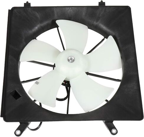 Radiator Cooling Fan Assembly Compatible with 2003-2006 for Honda for Element 2.4L 2002-2006 for Honda for CR-V 2.4L,Black&White Radiator Fan Direct Fit Replacement for 2PCS Engine Cooling Fan in Saudi Arabia