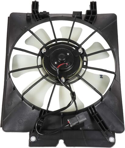 Radiator Cooling Fan Assembly Compatible with 2003-2006 for Honda for Element 2.4L 2002-2006 for Honda for CR-V 2.4L,Black&White Radiator Fan Direct Fit Replacement for 2PCS Engine Cooling Fan in Saudi Arabia