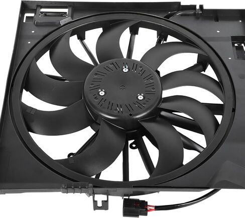 Cooling Fan Assembly Compatible with 2018-2019 for Jaguar for XJR575 5.0L 2014-2017 for Jaguar for XJR 5.0L, Black Radiator Fan Direct Fit Replacement for Engine Cooling Fan in Saudi Arabia