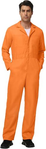 Coveralls for Men Work – Halloween Cosplay Costumes Long Sleeve Jumpsuit Mechanic Workwear in Saudi Arabia