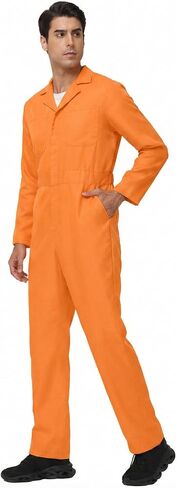 Coveralls for Men Work – Halloween Cosplay Costumes Long Sleeve Jumpsuit Mechanic Workwear in Saudi Arabia
