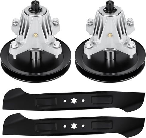 918-06977 Spindle Fits for MTD Cub Cadet 46" Deck 618-06977 for XT1-LT46 XT2-LX46 KH EFI FAB T8200 T8600 T3100 T240 TB2246 Super Bronco 46 Replace 618-06977A 918-06977A (2 Pack) in Kuwait