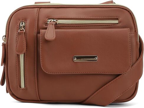 حقائب كروس للنساء - حقيبة كتف متعددة الجيوب وحقائب يد متوسطة الحجم مع أحزمة كتف قابلة للتعديل in Kuwait