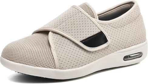 youyun Orthopedic Shoes for Women, Wide Fit Slip On Sneakers for Diabetics, Plantar Fasciitis and Swollen Feet Support, Lightweight Comfort and Breathable (Black/Grey) (Size 6) in Saudi Arabia