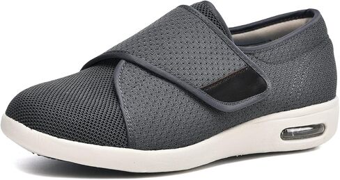 youyun Orthopedic Shoes for Women, Wide Fit Slip On Sneakers for Diabetics, Plantar Fasciitis and Swollen Feet Support, Lightweight Comfort and Breathable (Black/Grey) (Size 6) in Saudi Arabia