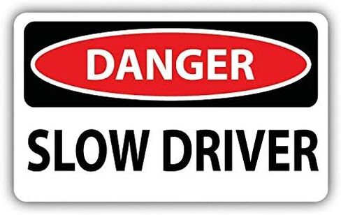 Magnet Danger Slow Driver Sign Warning Flexible Vinyl Magnet Waterproof Car Magnetic Bumper Sticker 5" in Saudi Arabia