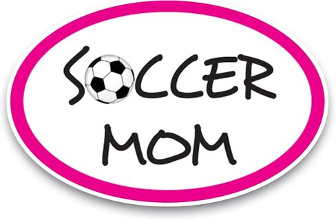 Magnet Me Up Soccer Mom Sports Pink Oval Magnet Decal, 4x6 Inches, Heavy Duty Automotive Magnet for car Truck SUV in Saudi Arabia