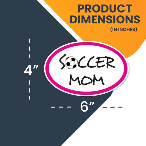 Magnet Me Up Soccer Mom Sports Pink Oval Magnet Decal, 4x6 Inches, Heavy Duty Automotive Magnet for car Truck SUV in Saudi Arabia