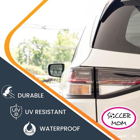 Magnet Me Up Soccer Mom Sports Pink Oval Magnet Decal, 4x6 Inches, Heavy Duty Automotive Magnet for car Truck SUV in Saudi Arabia