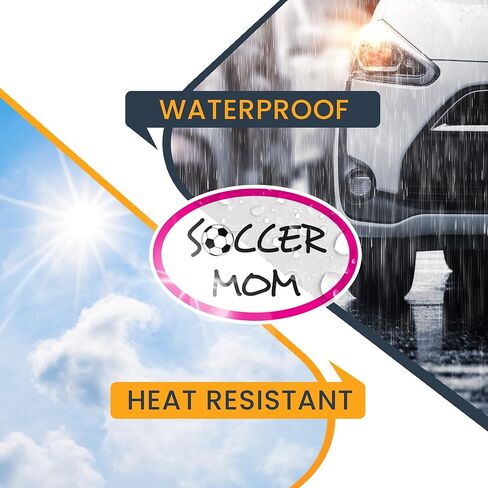 Magnet Me Up Soccer Mom Sports Pink Oval Magnet Decal, 4x6 Inches, Heavy Duty Automotive Magnet for car Truck SUV in Saudi Arabia