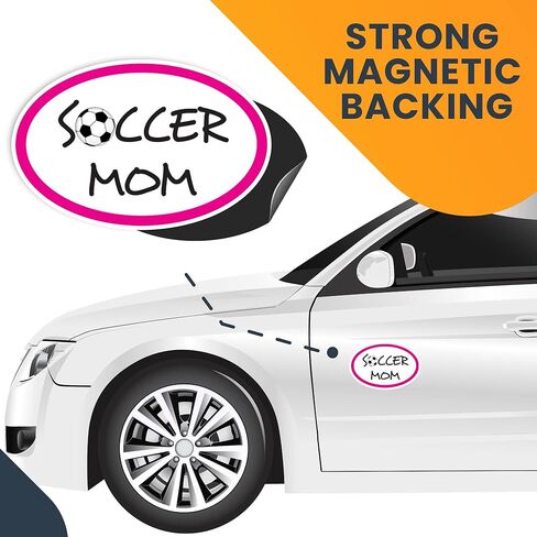Magnet Me Up Soccer Mom Sports Pink Oval Magnet Decal, 4x6 Inches, Heavy Duty Automotive Magnet for car Truck SUV in Saudi Arabia