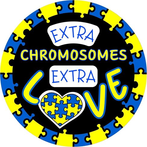 Extra Chromosomes Extra Love Down Syndrome Awareness, Magnet for Cars, Classrooms, and Office, 5.5 Inches in Saudi Arabia