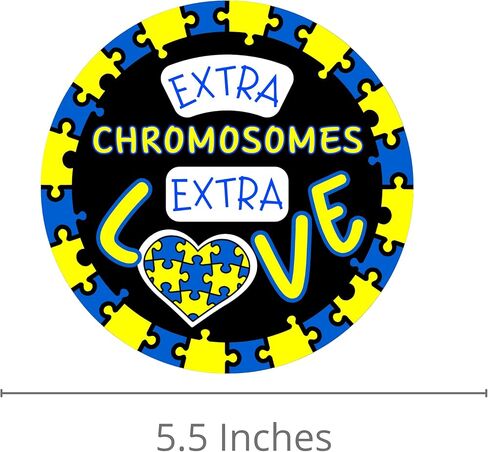 Extra Chromosomes Extra Love Down Syndrome Awareness, Magnet for Cars, Classrooms, and Office, 5.5 Inches in Saudi Arabia